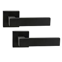 Ручки на розеті ORO/ORO Quattro (15E) Black чорний матовий